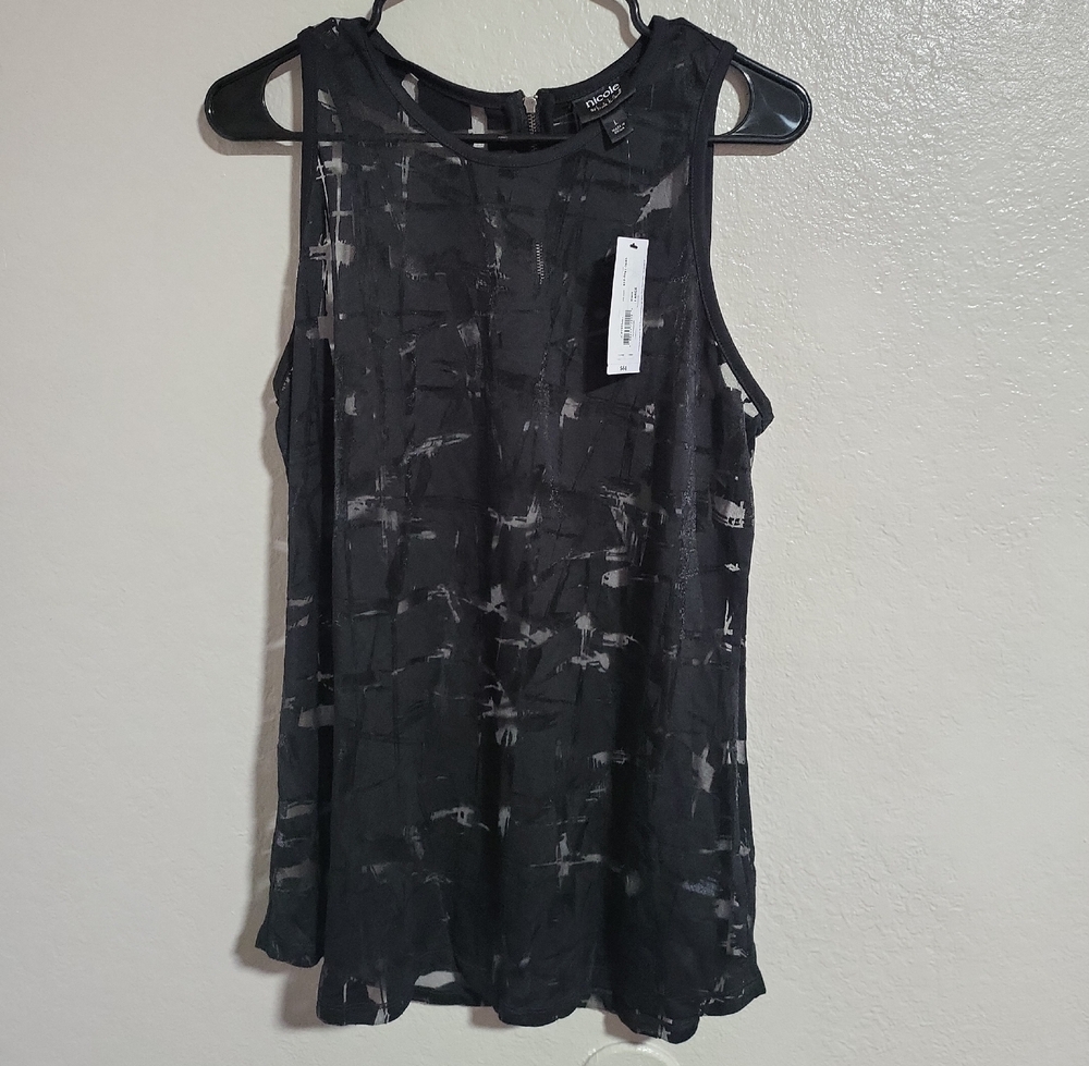 Black Sheer Tank Top